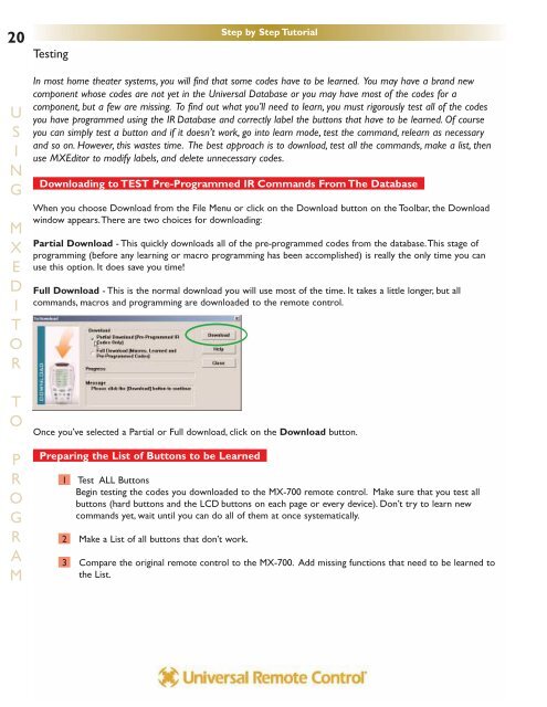 MXEditor Programming Manual - One Call