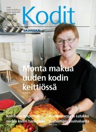 Monta makua uuden kodin keittiössä - Skanska