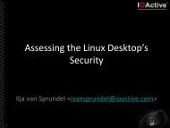 Assessing the Linux Desktop′s Security - Proidea
