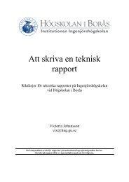 Att skriva en teknisk rapport - Högskolan i Borås