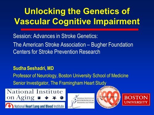 Unlocking the Genetics of Vascular Cognitive Impairment