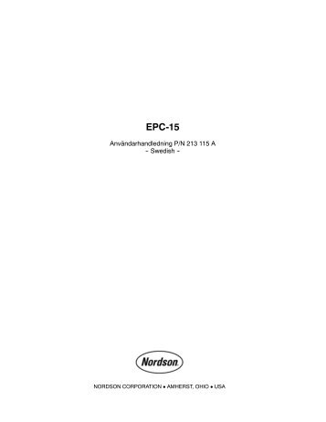 EPC-15 - Nordson eManuals! - Nordson Corporation