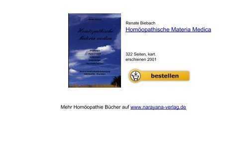 Renate Biebach Homöopathische Materia Medica