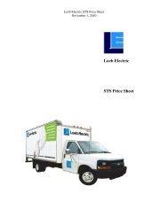 Loeb Electric STS Price Sheet