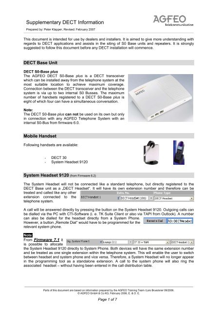 DECT Base Unit - Agfeo