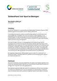 GeldersPanel over Sport en Bewegen