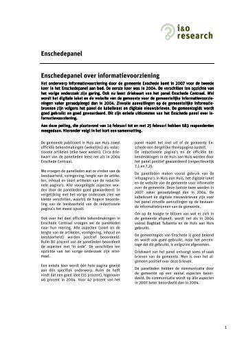 Informatievoorziening gemeente Enschede