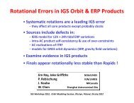 Rotational Errors in IGS Orbit & ERP Products