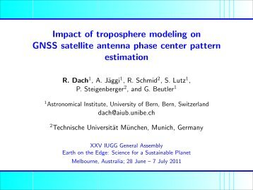 Impact of troposphere modeling on GNSS satellite antenna phase ...