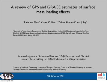 A review of GPS and GRACE estimates of surface mass loading effects