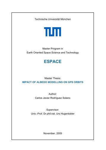 Impact of albedo modelling on GPS orbits - IGS Analysis Center ...