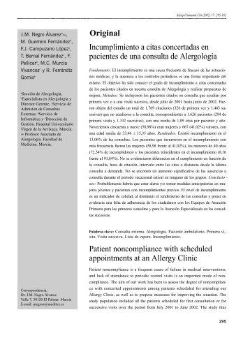 Incumplimiento a citas concertadas en pacientes de una consulta de ...