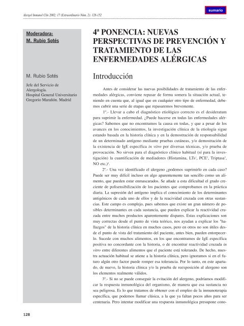 4ª PONENCIA - Alergología e Inmunología Clínica - Sociedad ...