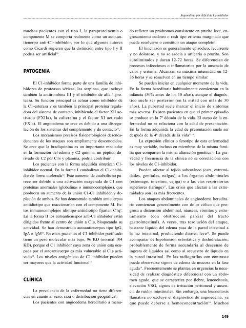 Angioedema por déficit de C1-inhibidor - Alergología e Inmunología ...