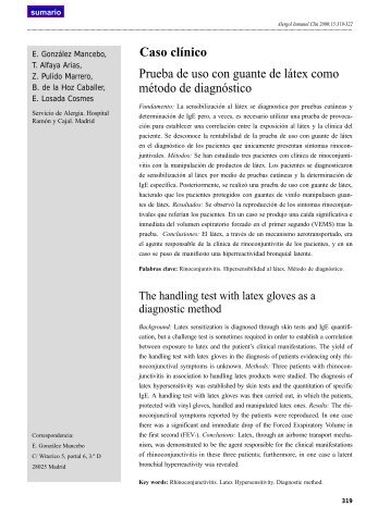 Prueba de uso con guante de látex como método de diagnóstico ...