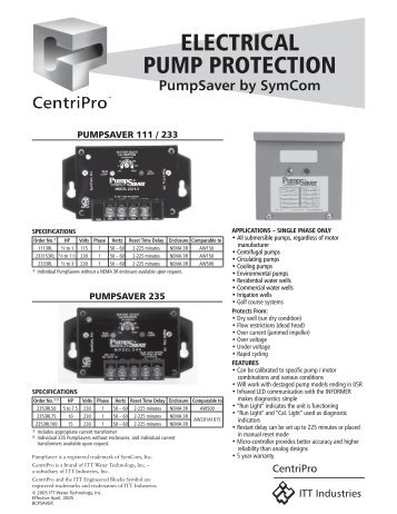 PumpSaver Submersible Pump Protection