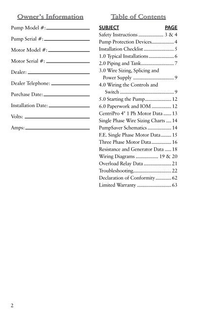 5-18SB Installation & Operation Manual