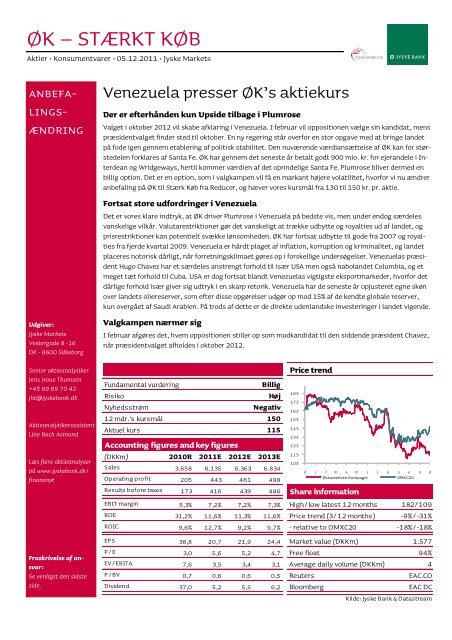 Ok Staerkt Kob Jyske Bank