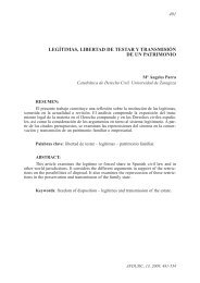 Legítimas, libertad de testar y transmisión de un patrimonio - RUC