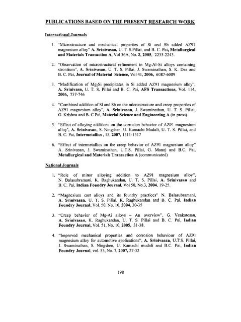 “Influence of Si, Sb and Sr Additions on the Microstructure ...