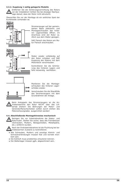 Synchrongenerator ohne Antriebsmotor YHG-Serie Benutzer ... - Rotek