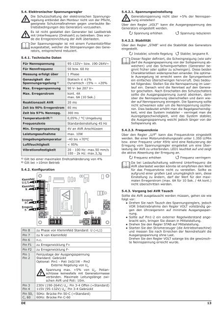 Synchrongenerator ohne Antriebsmotor YHG-Serie Benutzer ... - Rotek