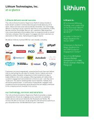 Lithium Technologies, Inc. at-a-glance