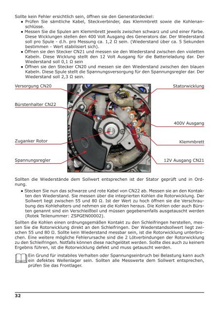 Benutzer- und Wartungshandbuch Stromerzeuger mit ... - Rotek