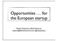 for the European startup - Proidea