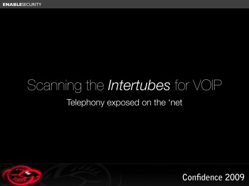 Scanning the Intertubes for VOIP - Proidea