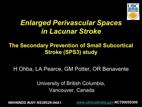 Enlarged Perivascular Spaces in Lacunar Stroke
