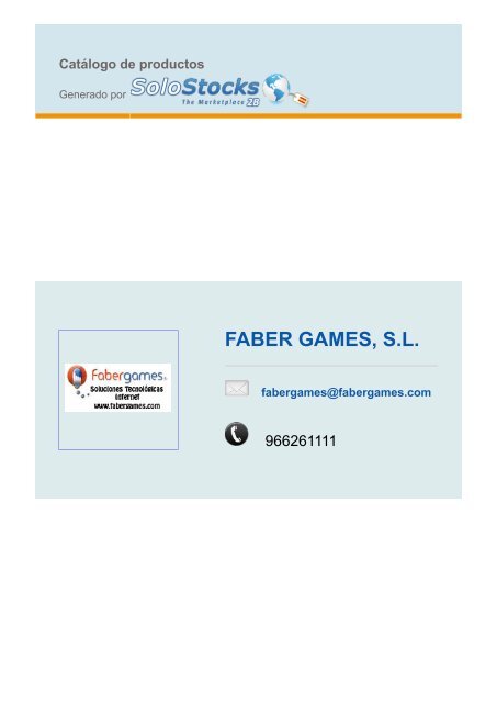 FABER GAMES, S.L.