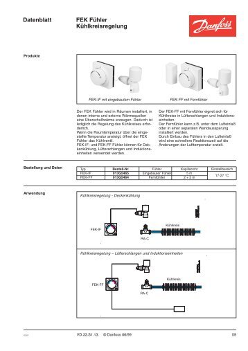 Datenblatt FEK Fühler Kühlkreisregelung - Danfoss