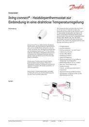 living connect® - Heizkörperthermostat zur Einbindung in ... - Danfoss