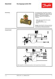 Datenblatt Durchgangsventile VS2 - Danfoss