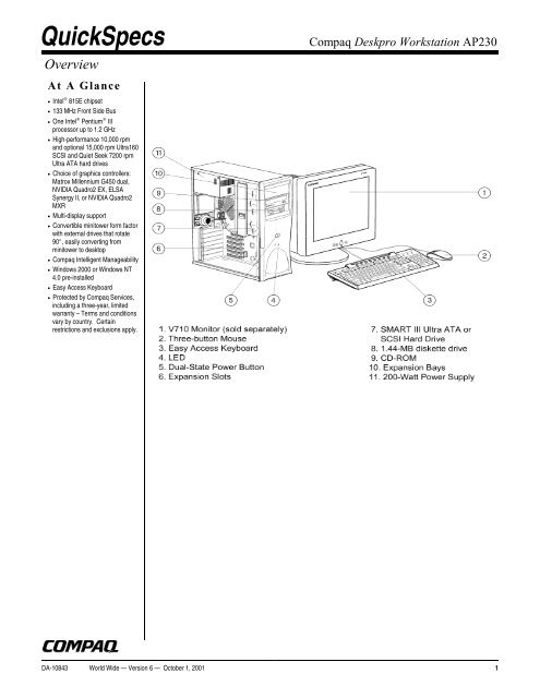 QuickSpecs - Visit the web site