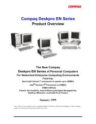 Compaq Deskpro EN Series Product Overview The New ... - 4pk.ru