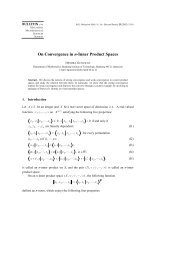 On Convergence in n-Inner Product Spaces - European ...