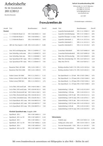 Arbeitshefte - Haifisch Versandbuchhandlung