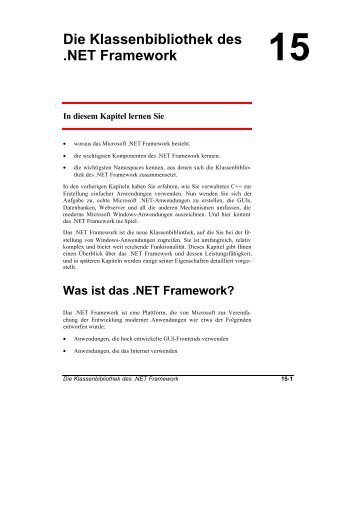 Die Klassenbibliothek des .NET Framework