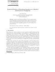 Numerical Solution of Boussinesq Equations as a Model of ...