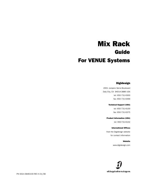 Mix Rack Guide (PDF) - Digidesign