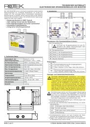 technisches datenblatt elektronischer spannungsregler avr ... - Rotek