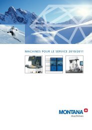 machines pour le service 2010/2011 - Montana-international.com