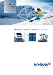 machines pour le service 2012/2013 - Montana-international.com