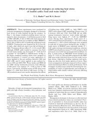 Effect of management strategies on reducing heat stress of feedlot ...