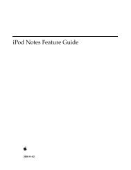 iPod Notes Feature Guide (PDF) - Apple Developer