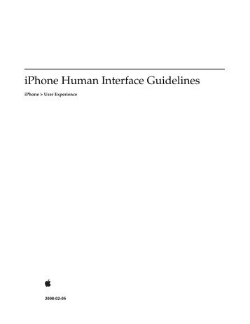 iPhone Human Interface Guidelines - Blog