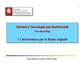 Proff. Roberto Cusani e Mauro Biagi - InfoCom - Sapienza