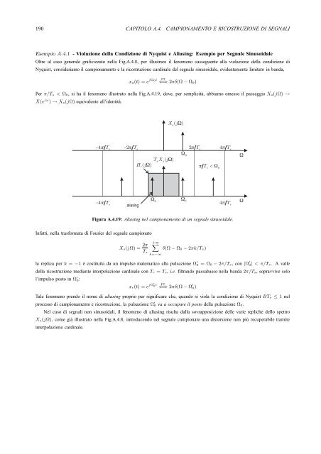 Capitolo A.4 Campionamento e Ricostruzione di Segnali - InfoCom